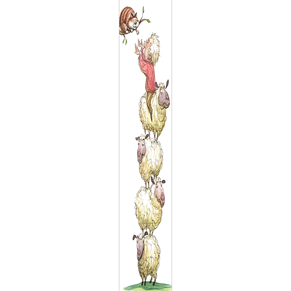 

25*115CM - Round Drill Diamond Painting - Sheep Helping Saving, 501 Original
