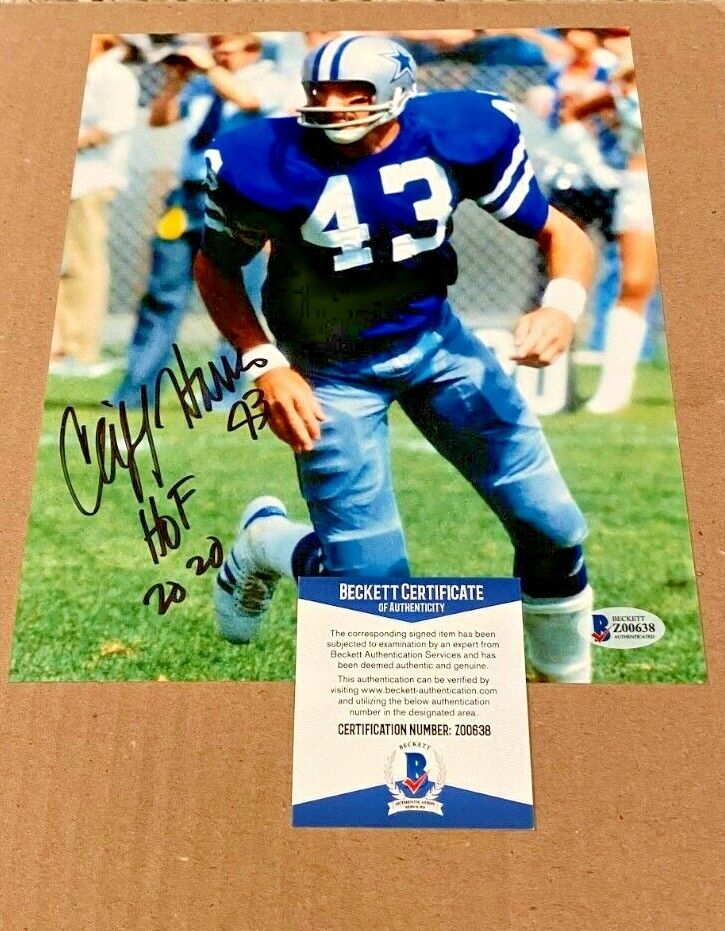 CLIFF HARRIS SIGNED DALLAS COWBOYS 8X10 Photo Poster painting W/HOF2020 BECKETT CERTIFIED #6