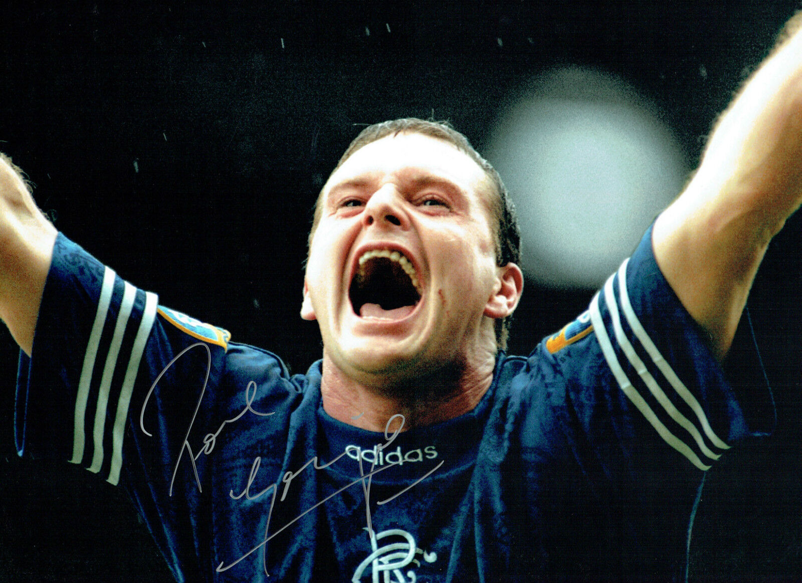 Paul GAZZA Gascoigne Signed Autograph 16x12 Glasgow Rangers Photo Poster painting AFTAL COA