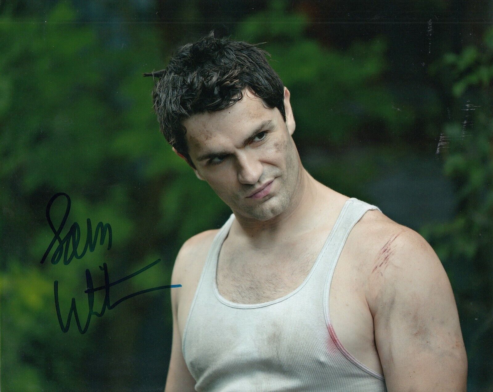 SAM WITWER signed (BEING HUMAN) TV Show 8X10 *Aidan Waite* Photo Poster painting W/COA #2