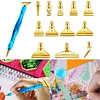 (US Local)13x 5D Resin Diamond Painting Pen Nibs DIY Craft Point Drill Pens (Gold)