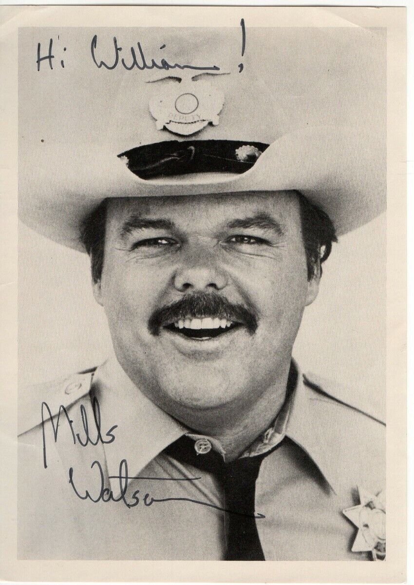 Mills Watson Signed Autographed 5X7 Photo Poster painting Sheriff Lobo BAS BA70437