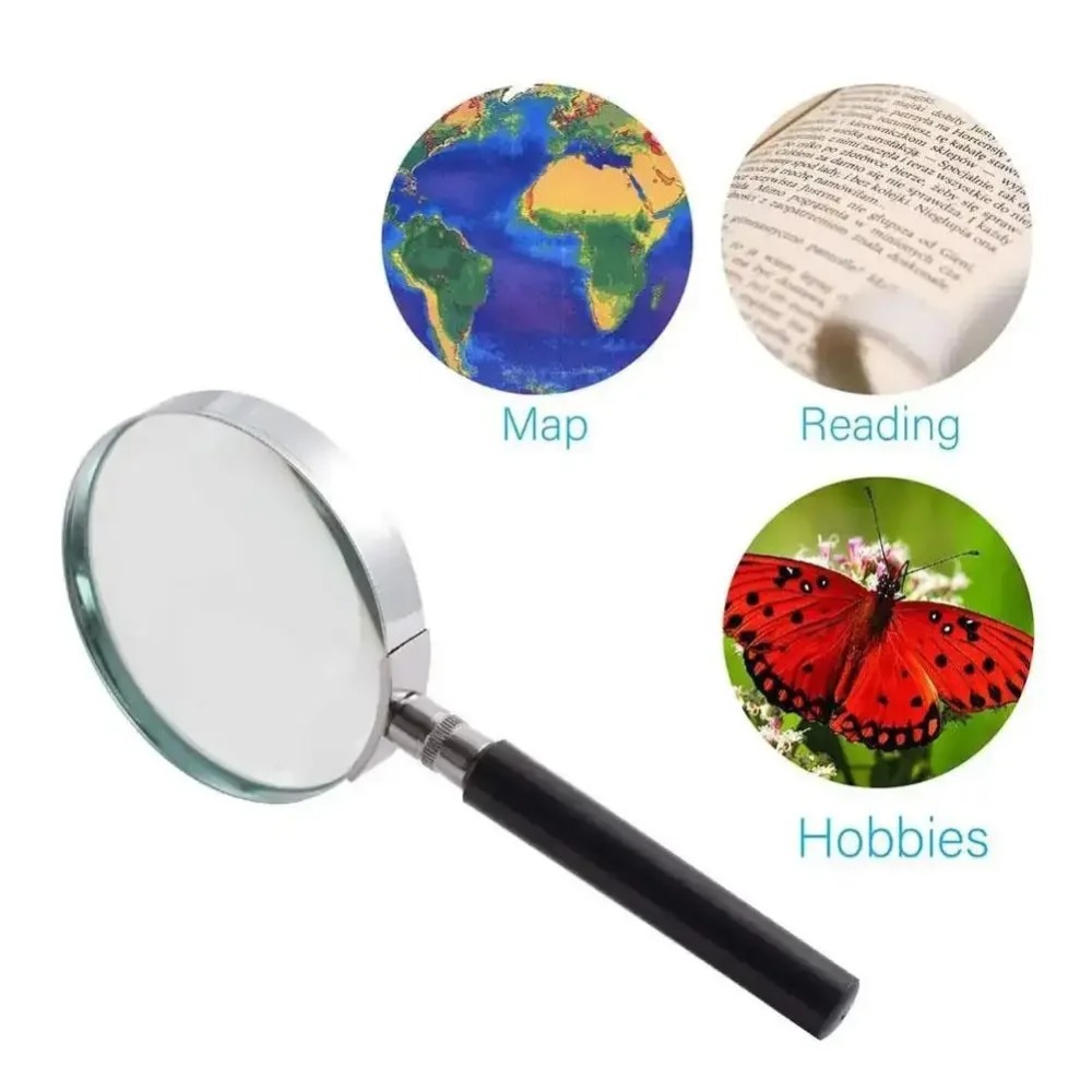 Likron Watches Classic Optical Glass Handheld Magnifier for Reading
