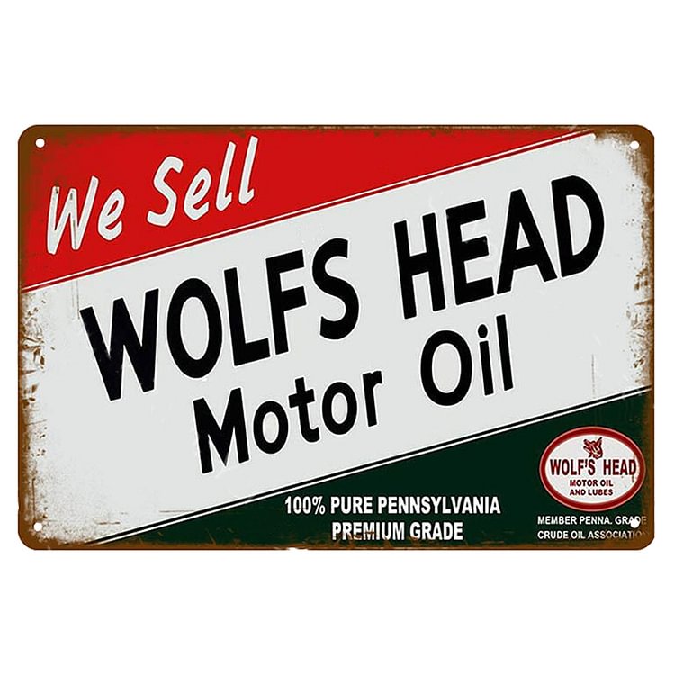 【20*30cm/30*40cm】Wolfs Head Motor Oil - Vintage Tin Signs/Wooden Signs