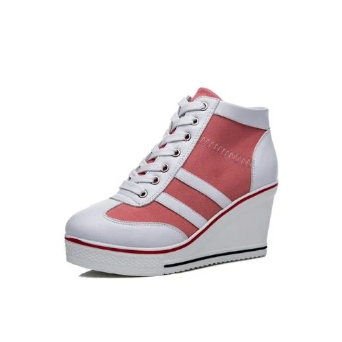 Ladies Wedge High Heel Sneakers