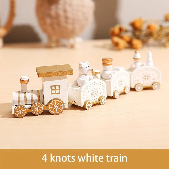 LuanQI Merry Christmas 2021 Ornament Navidad Noel Decorations For Home Wooden Train Xmas Gift Santa Claus Natal Happy New Year