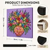 DIY Pre-Framed Flower Vase Button Art Canvas Kit