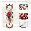 (US Only)4Pcs Feather DIY Irregular Shaped Diamonds Diamond Art Bookmark for Book Lovers