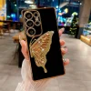 Suitable For Samsung S24/25 Series Electroplating Butterfly Full Cover Anti-fall Mobile Phone case