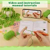 Turtleback Leaf Beginners Crochet Kit, hanging basket Crochet Starter Kits with Step-by-Step Video Tutorials, Hanging Potted Plants Knitting Starter Pack for Beginners Decoration