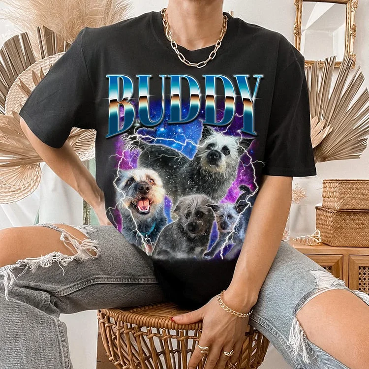 Galaxy Custom Pet Bootleg T-shirt, Retro 90's Custom Pet Tee Sweatshirt Hoodie