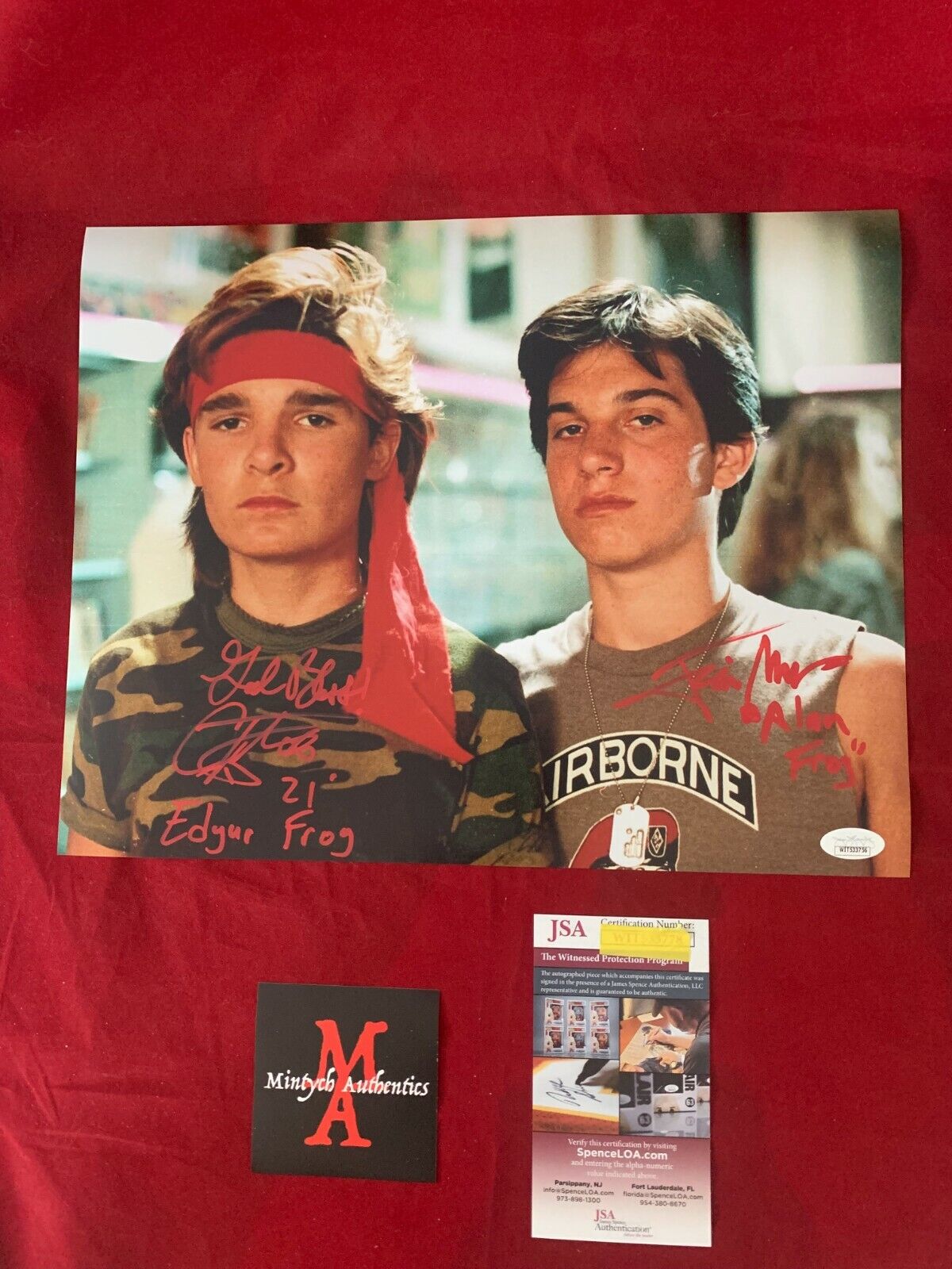 COREY FELDMAN & JAMISON NEWLANDER SIGNED 11x14 Photo Poster painting! THE LOST BOYS FROG BROS!