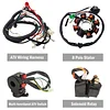 Complete Electric Wiring Harness Kit ATV Wire for GY6 150cc 125cc Scooter Moped 4-Stroke Engine with CDI Stator Regulator Ignition Switch Solenoid Relay by LOYPP