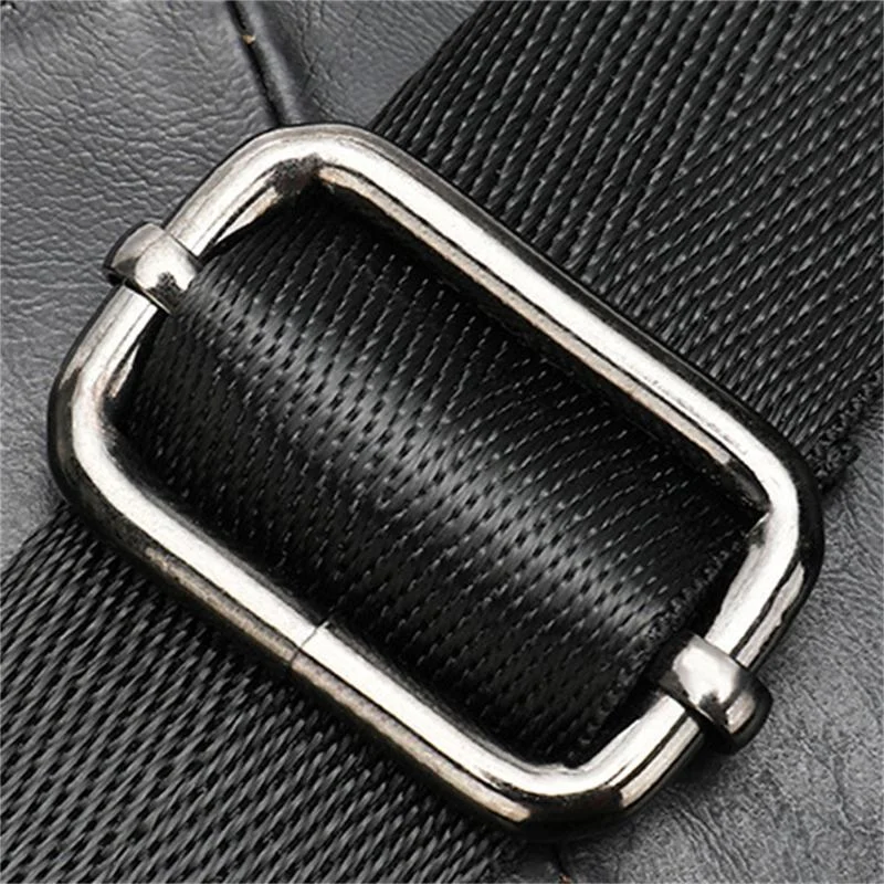 Classic Men's Crossbody Bag Leather Casual Mini Shoulder Bag