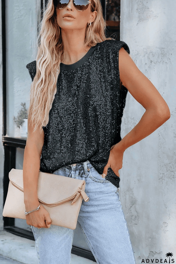 Time To Shine Sequin Tank