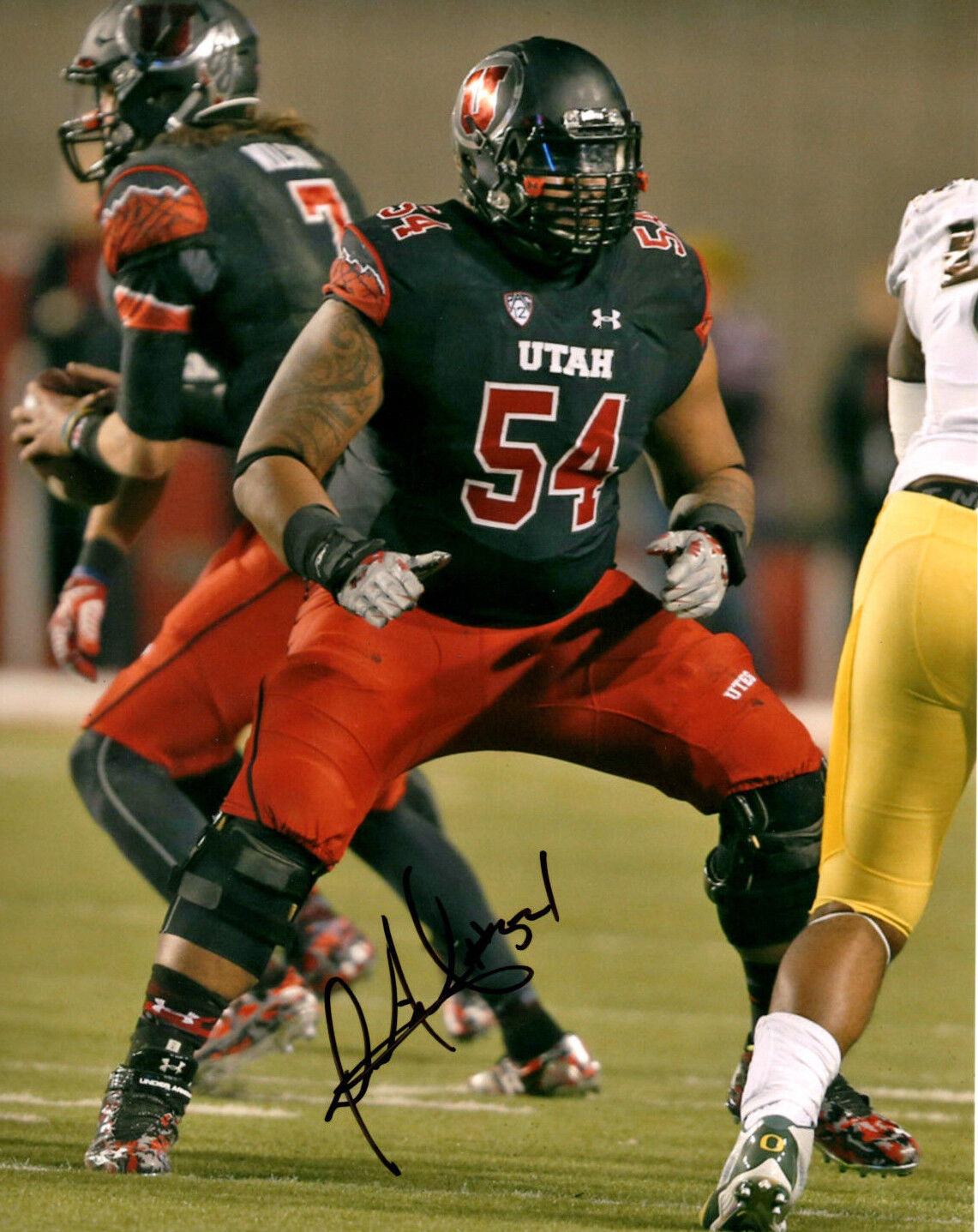 Isaac Asiata signed autographed 8x10 football Photo Poster painting Utah Utes 2017 Draft