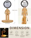 Moon Punishment Standing Desk Lamp Birthday Gift Bedroom Bedside Atmosphere Lamp Table Set Solid Wood Ornaments Charging