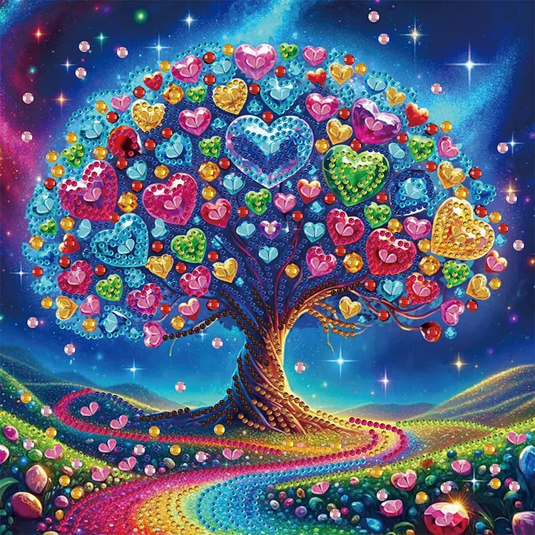 Big Trees 30*30cm (Canvas) Special Shaped Drill Diamond Painting gbfke