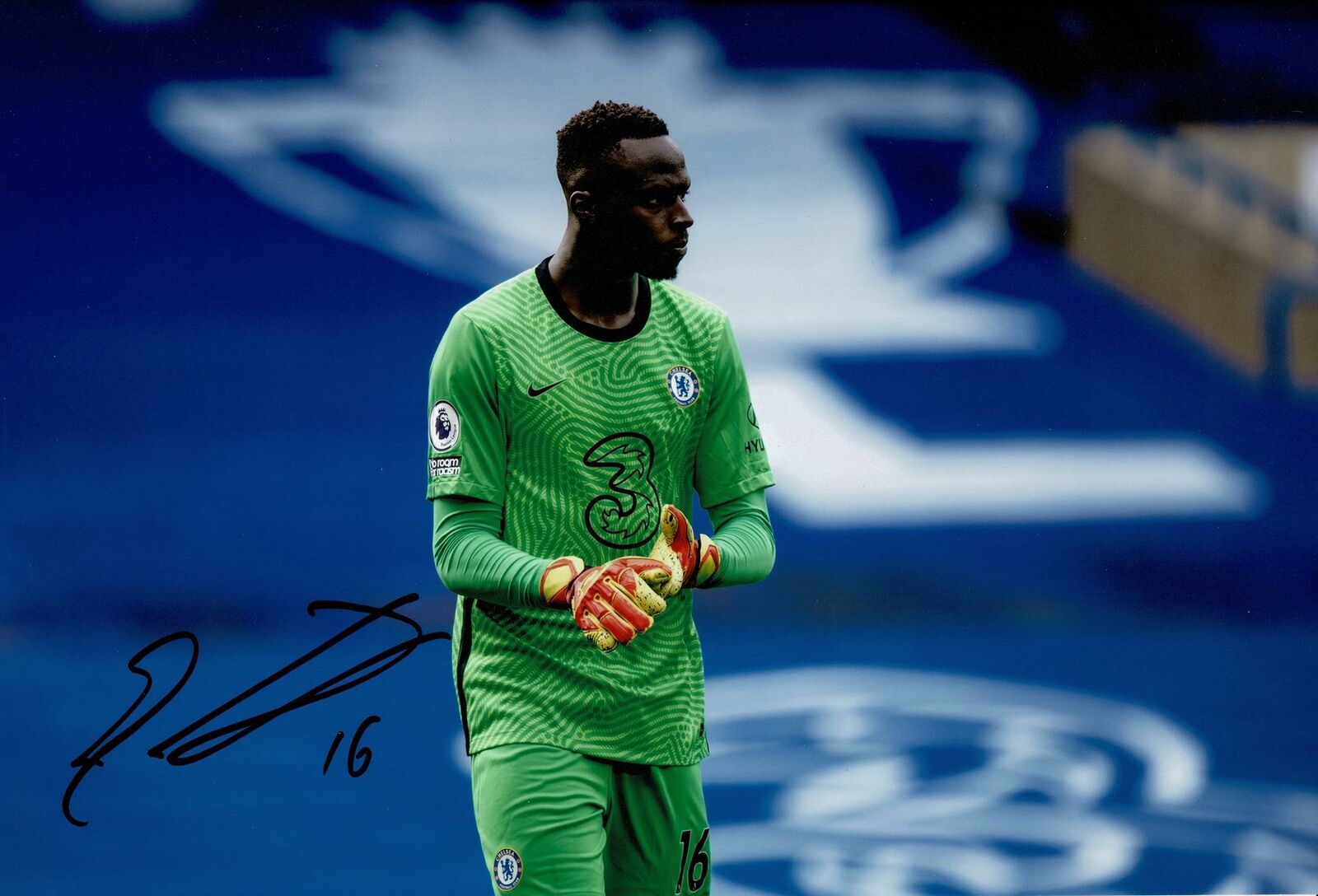 Edouard Mendy Signed 12X8 Photo Poster painting Chelsea F.C. Genuine Signature AFTAL COA (1444)