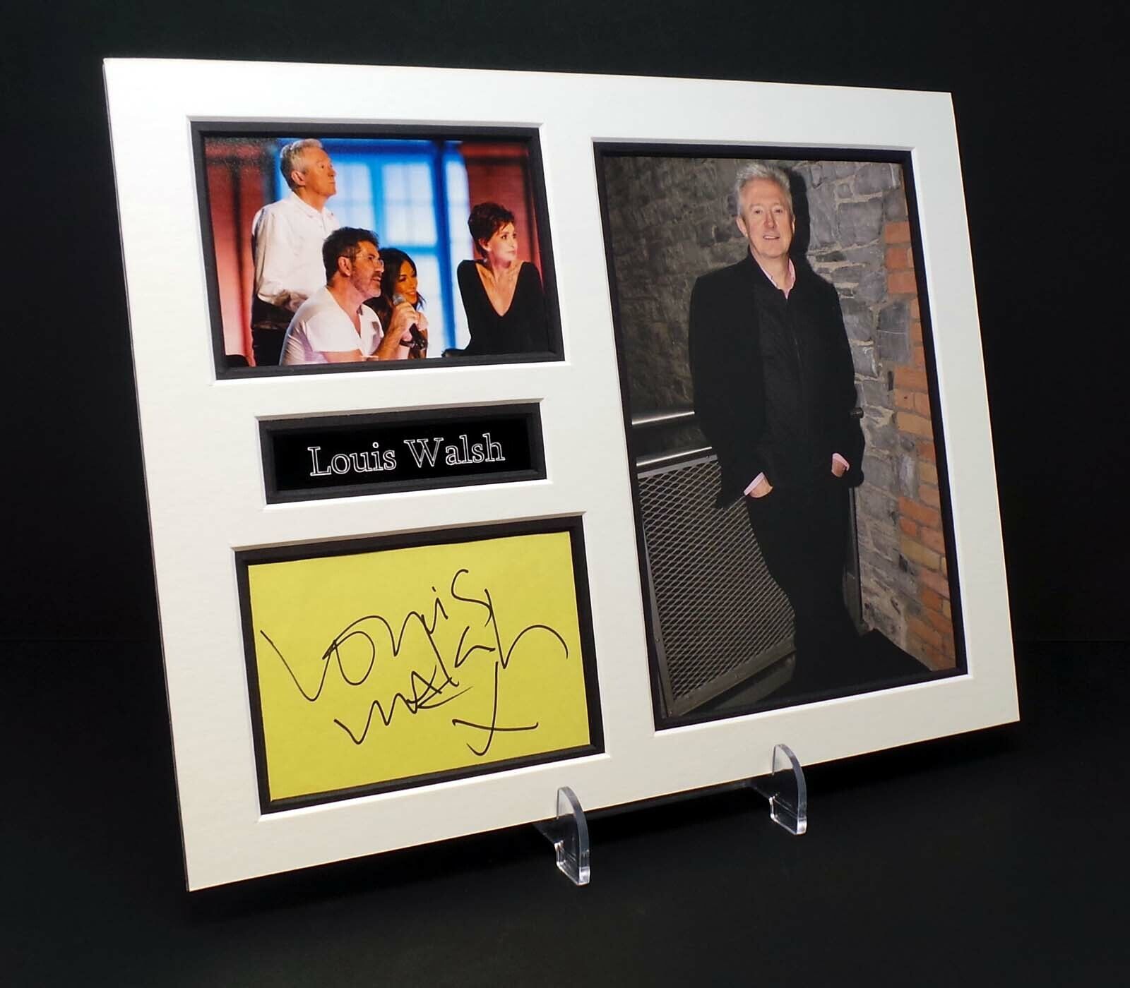 Louis WALSH Signed Mounted Photo Poster painting Display AFTAL COA X Factor Judge, Music Manager