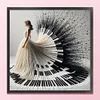 (Stamped/Counted) Piano Girl-11CT Cross Stitch 40*40cm
