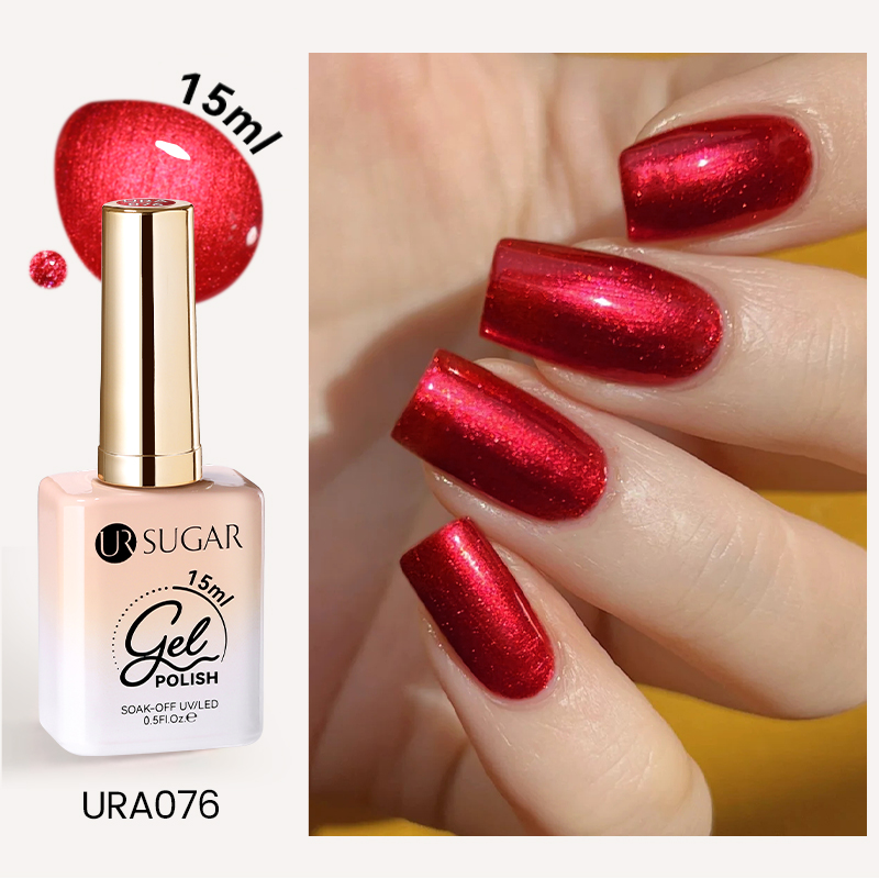 Needmkt UR SUGAR 15ml Champagne Water Light Cat Magnetic Gel Nail Polish Vernis Semi Permanent Soak Off Crystal Gel Polish For Nails
