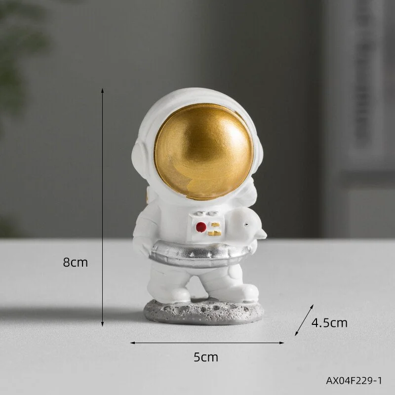 Nordic Space Astronaut Figurine Home Decoration Bedroom Accessories Miniature Statues Modern Living Room Girl Kids Birthday Gift