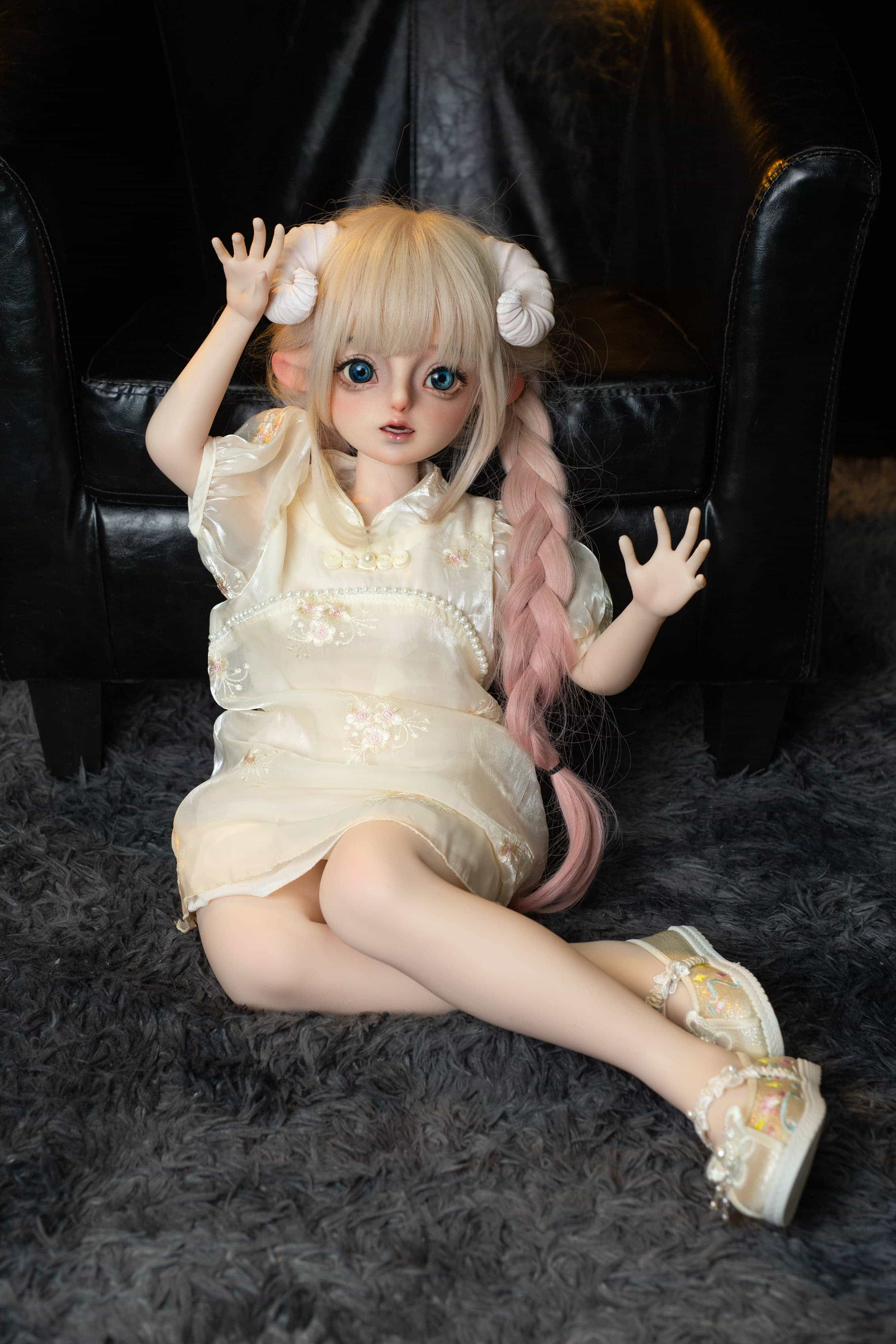 Small Sex Doll YJL DOLL 100cm (3.28') Full Silicone Large Breast - Riyo (NO.897) YJL DOLL Littlelovedoll