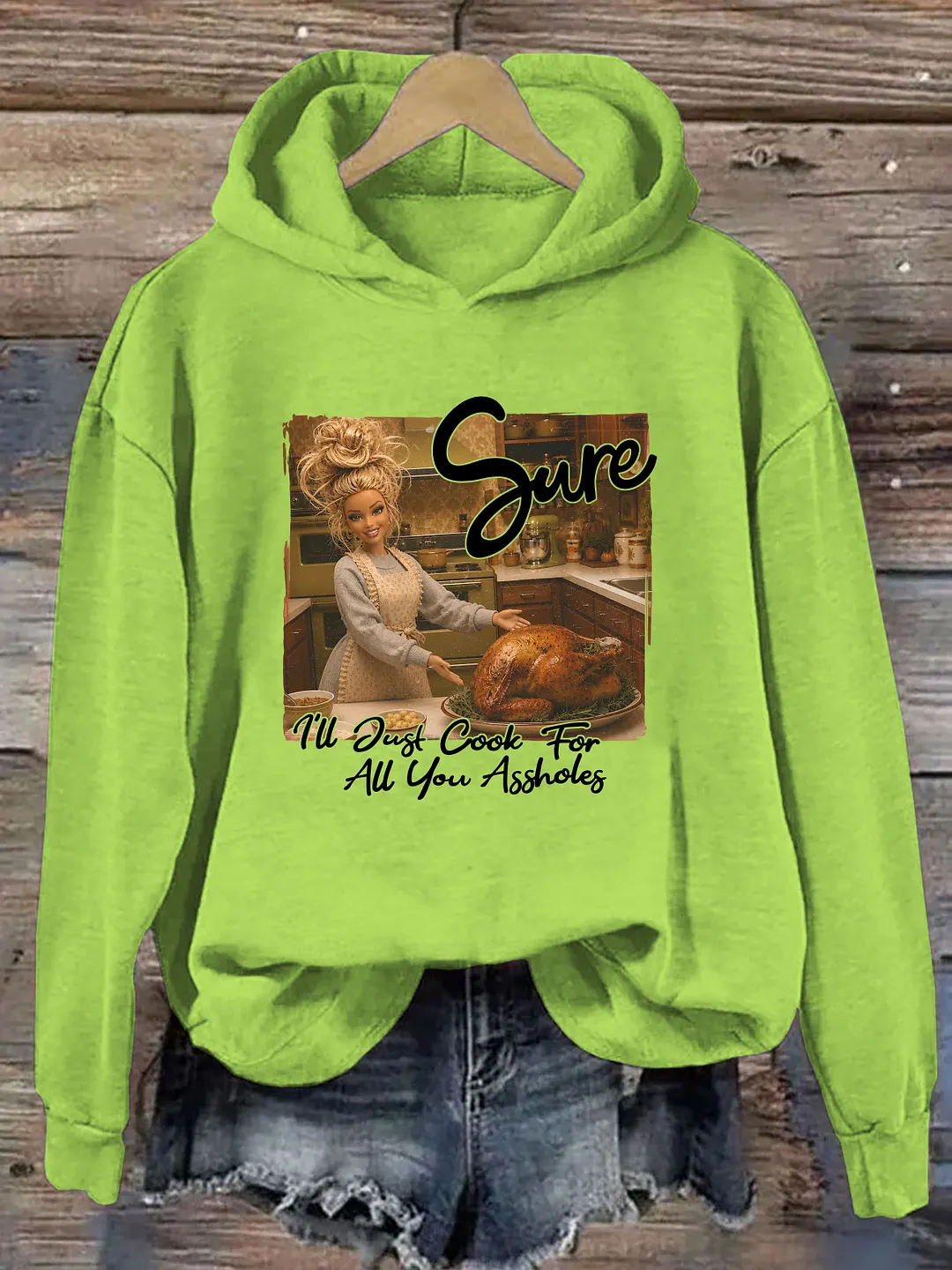 I'll Just Cook For All You Assholes Funny Doll Thanksgiving Hoodie