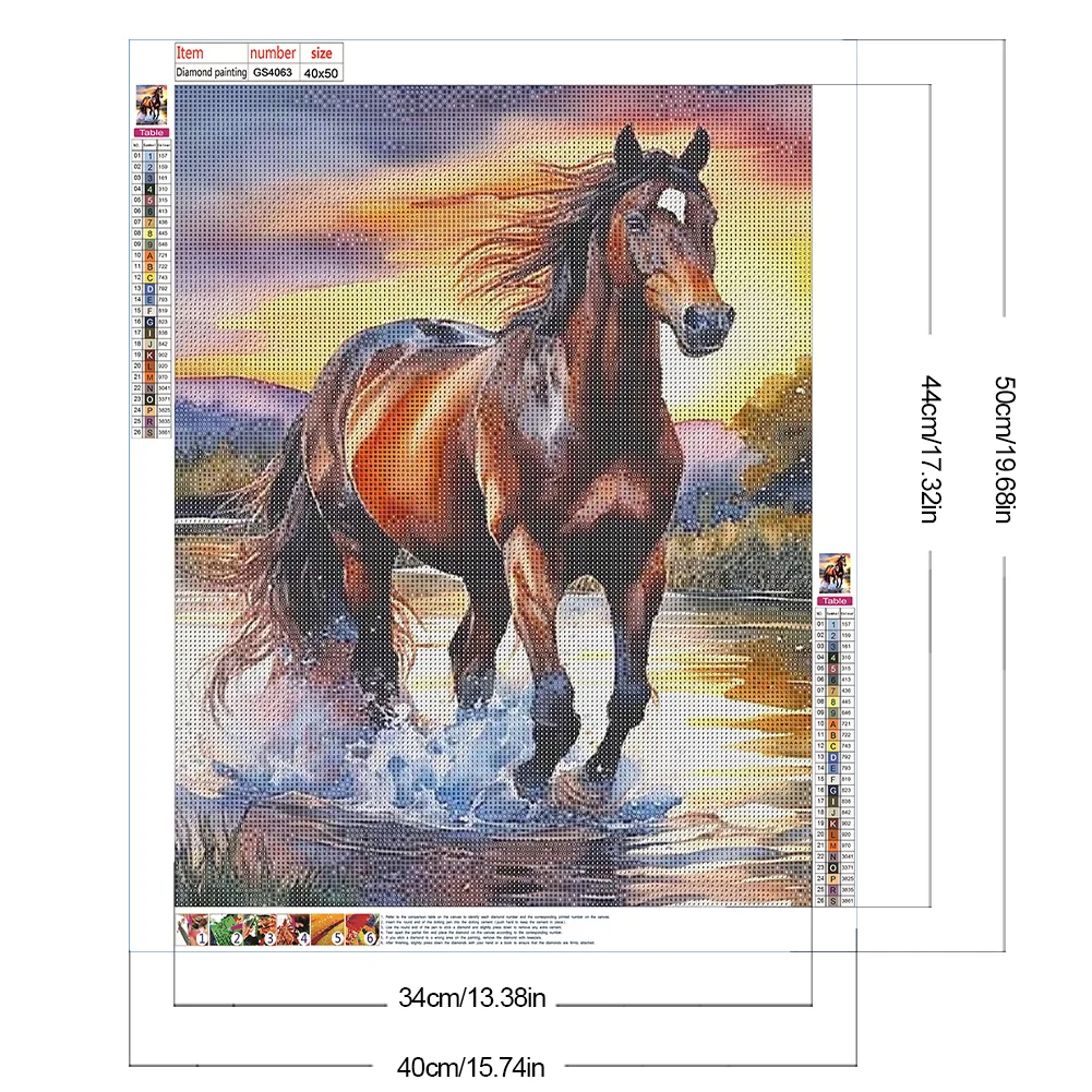 Diamond Painting - Full Square Drill - Horse(Canvas|40*50cm)