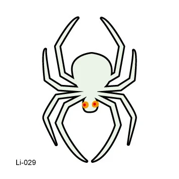 Sdrawing Glowing Tattoo Stickers Children's Glowing Toy Spider Pumpkin ghost Face Simulation Cartoon Luminous Tattoo Stickers