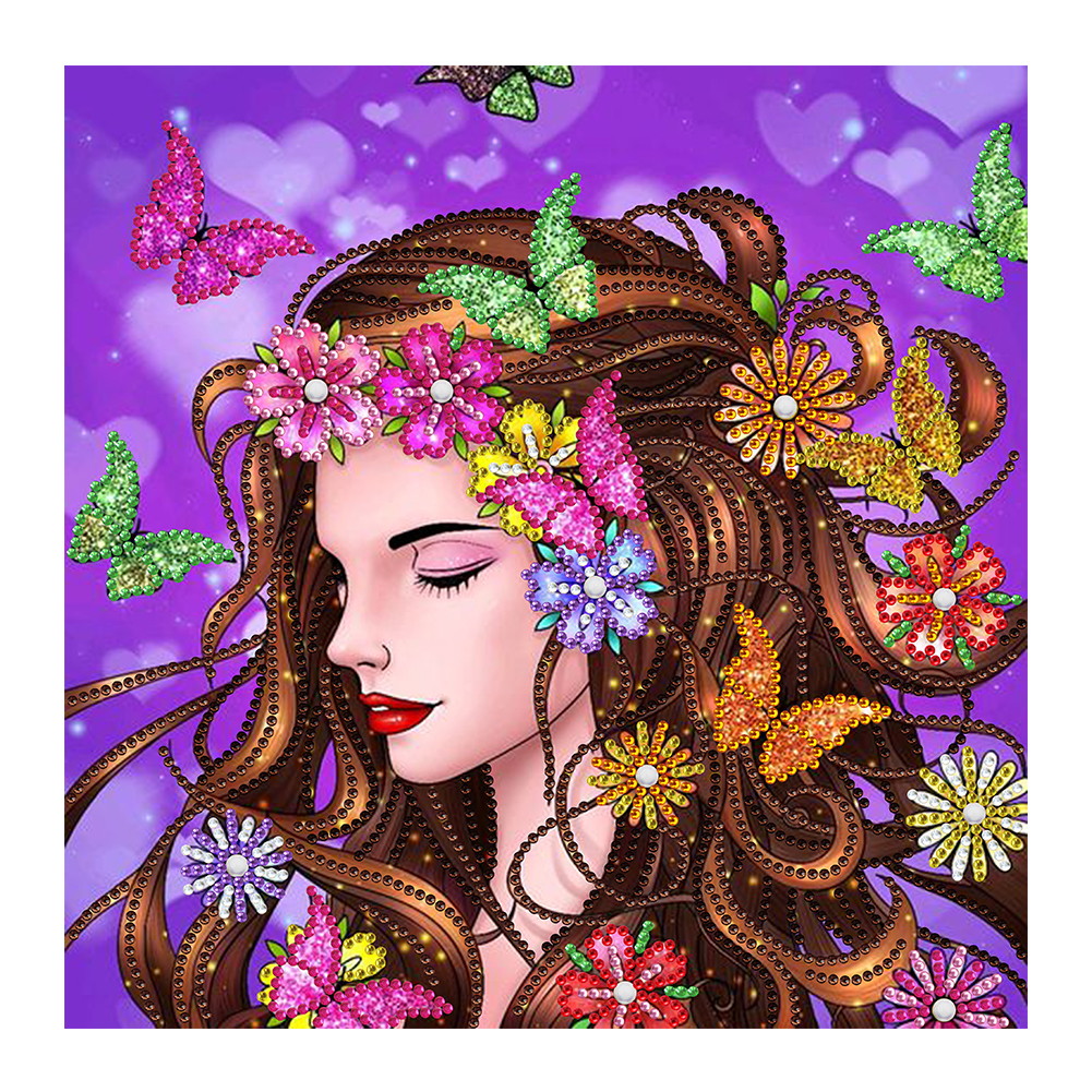

30*30CM - Special Shaped Diamond Painting - Flowers Beauty, 501 Original