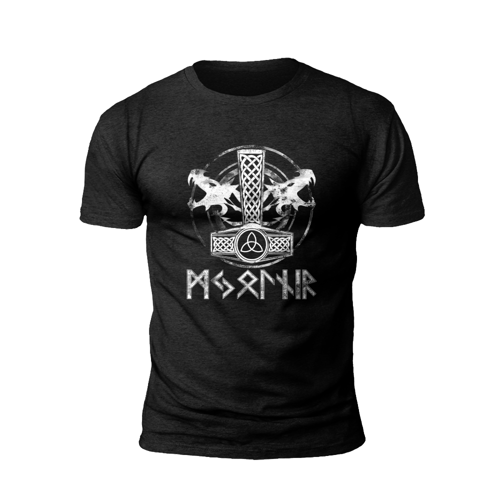 Mjölnir's Might: Norse Thunder God T-Shirt