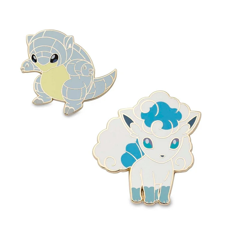Alolan Sandshrew & Alolan Vulpix Pokémon Pins (2-Pack)