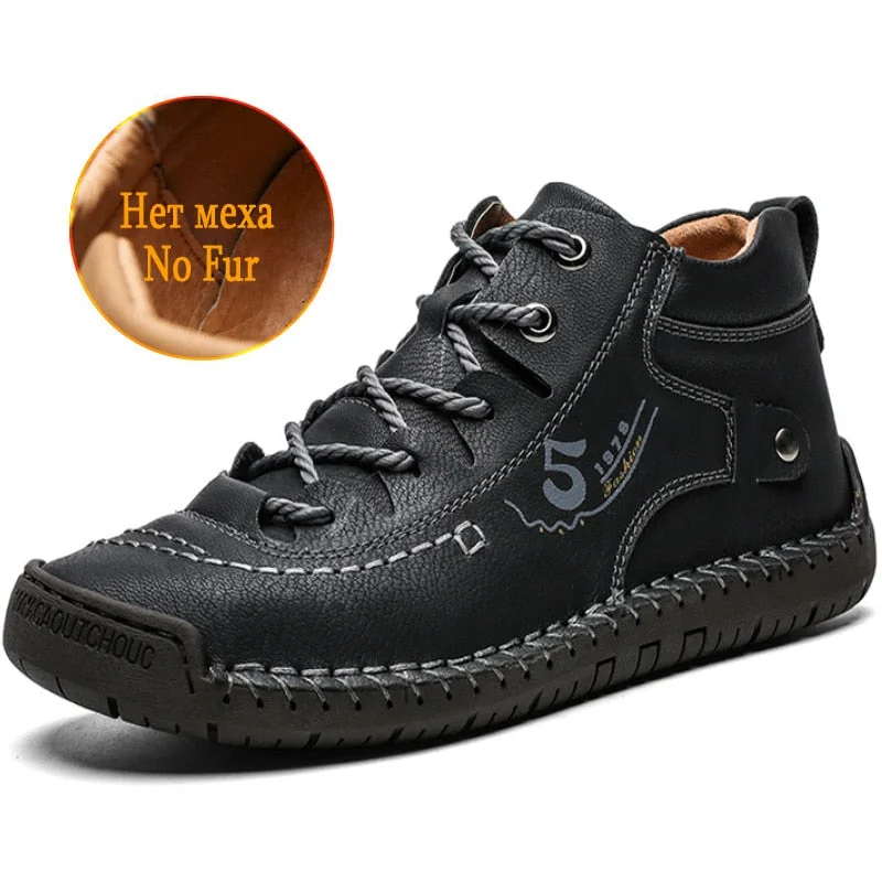 New Men's Casual Shoes Breathable Leather Shoes Men's Classic Men Handmade Men Footwear Big Size Mocassin 38-48