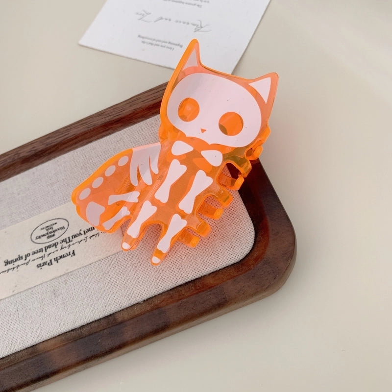 Halloween Funny Women’s Cat Skull Arylic Hair Claws