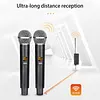 Professional Wireless Microphone with Receiver 2.4GHz Dynamic Handheld Microphones Rechargeable Condenser Microphone for Streaming & Live Performance