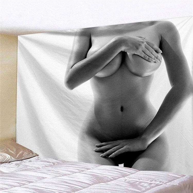 Retro Background Wall Tapestry Sexy Women Line Draw Couple Love Blanket Hippie Carpet Hanging Wall Cloth Tapestries