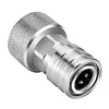 Garden Hose to Pressures Washer Adapter Leak-Proof 3/4 GHT to 1/4 Quick Connect Convert Stainless Steel Water Hose to Power Washer Connector for Car Wash Outdoor