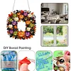Pumpkin Wreaths DIY Acrylic 5D Crystal Diamond Gem Art Hanging Ornament