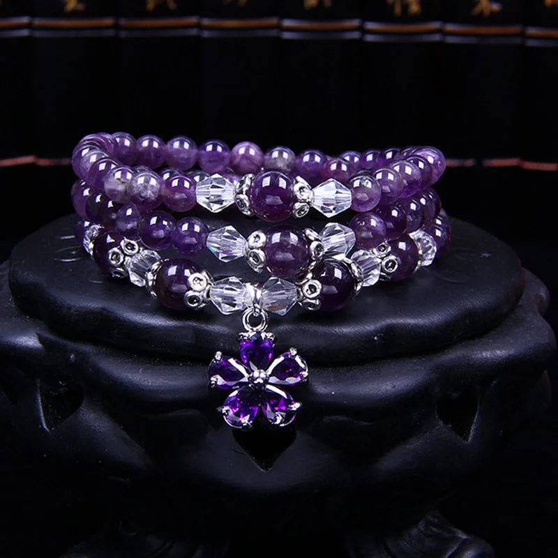 Tibetan Amethyst Blessing Bracelet