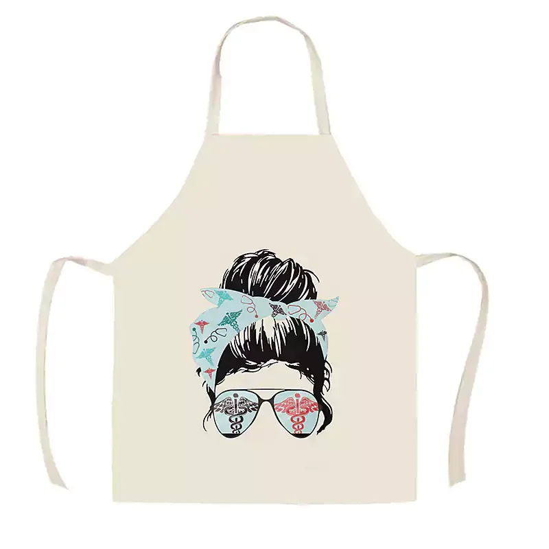 Letclo™Linen Kitchen Apron - Nurse letclo 