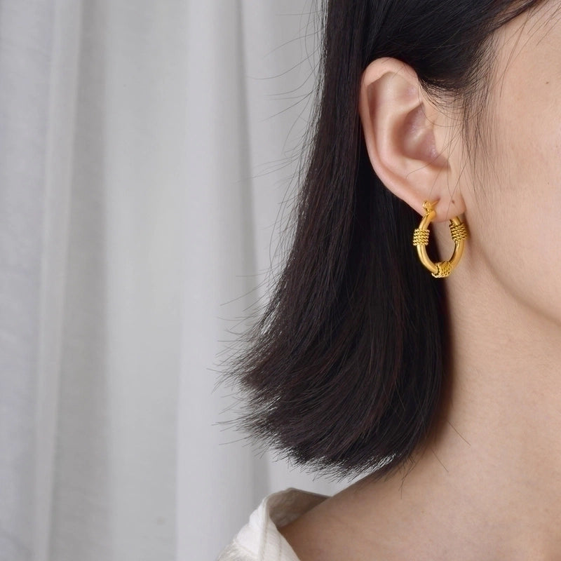 1 Pair Fashion Geometric Plating 201 Stainless Steel Stainless Steel Earrings