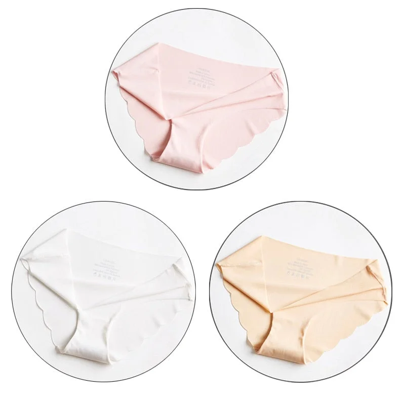 CINOON 3Pcslot Fashion Women Seamless Panties Ultra-thin Underwear Comfort Intimates Sexy Lingerie Low-Rise Female briefs