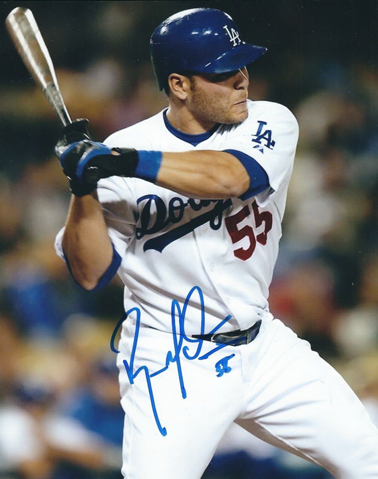 Signed 8x10 RUSS MARTIN Los Angeles Dodgers Autographed Photo Poster painting - w/COA