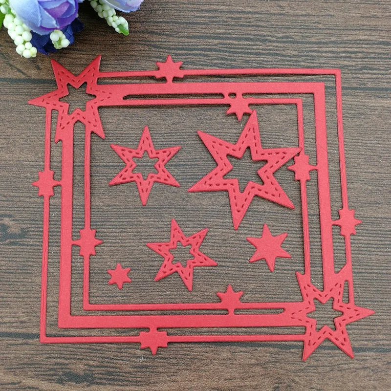 Star Frame Carbon steel Die Cutting Dies Scrapbooking Embossing Dies Cut Stencils DIY Decoration metal Paper Cards Template