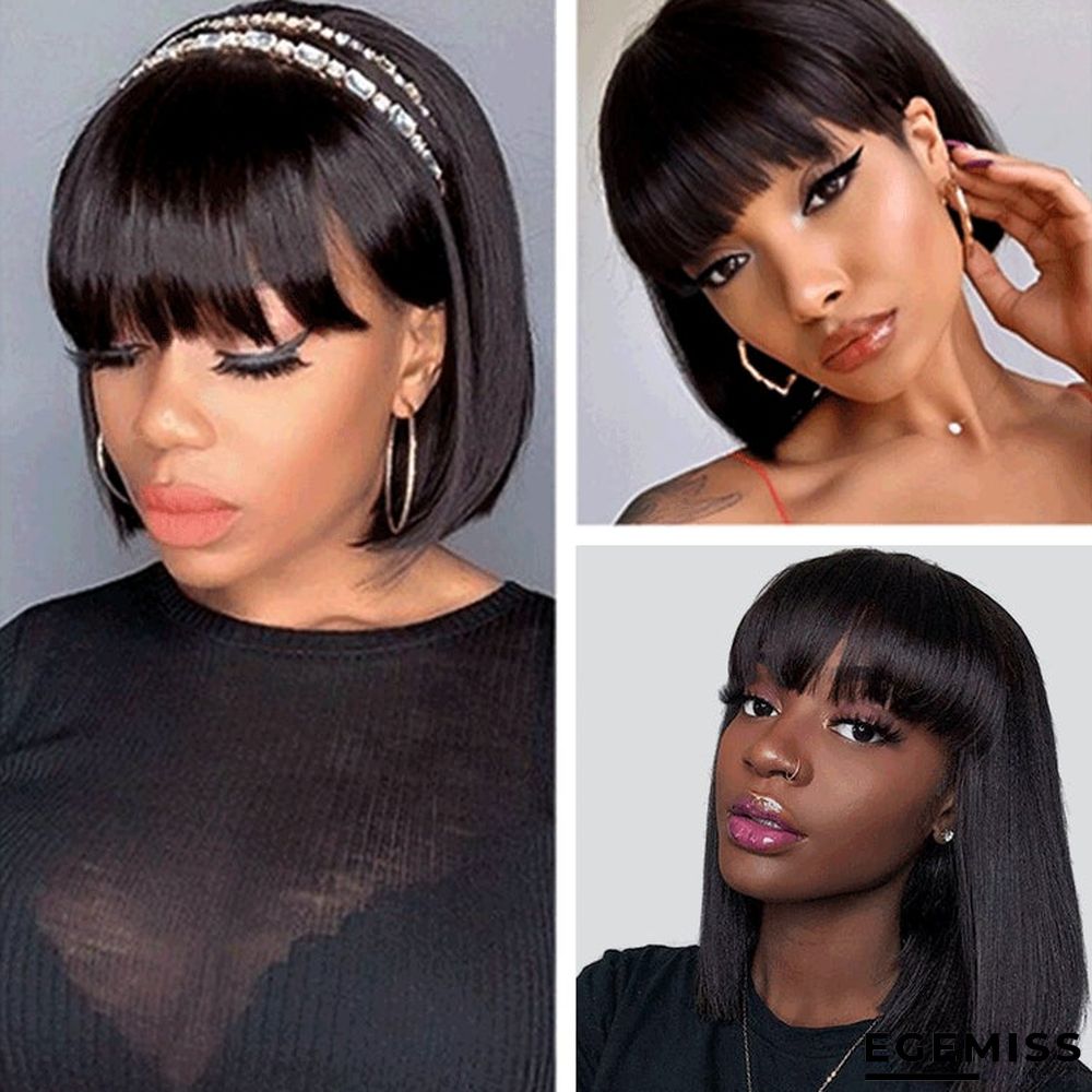 Human Hair Wig with Real Hair Bobo Hair Wig Natural | EGEMISS