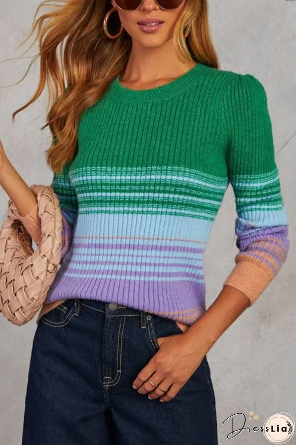 Colorblock Pullover Sweater