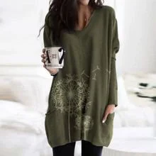Casual V Neck Shift Shirts & Tops