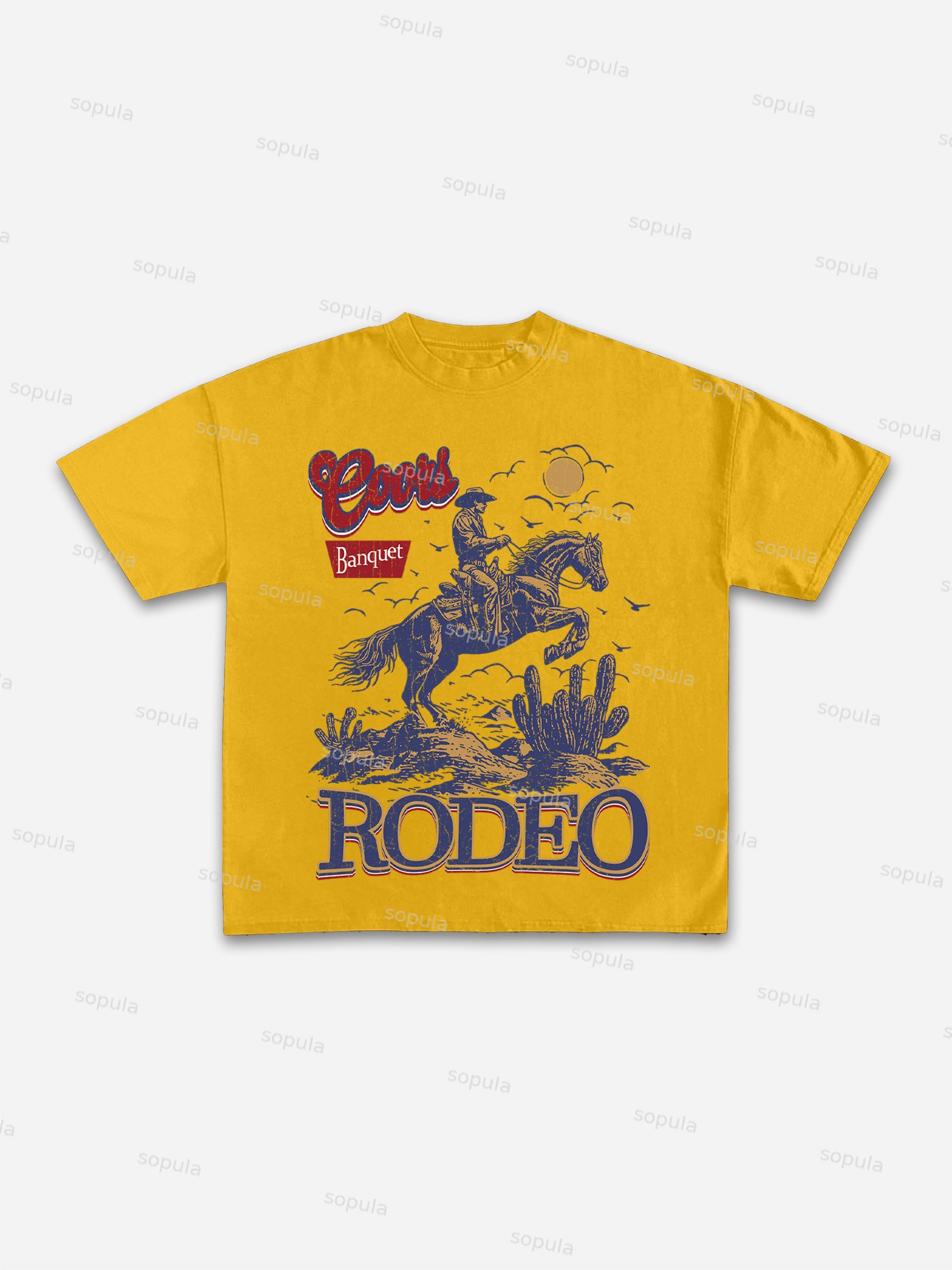 Coors Banquet Rodeo Print Cotton T-shirt - Sopula｜Premium Graphic Tees & Graphic Clothing